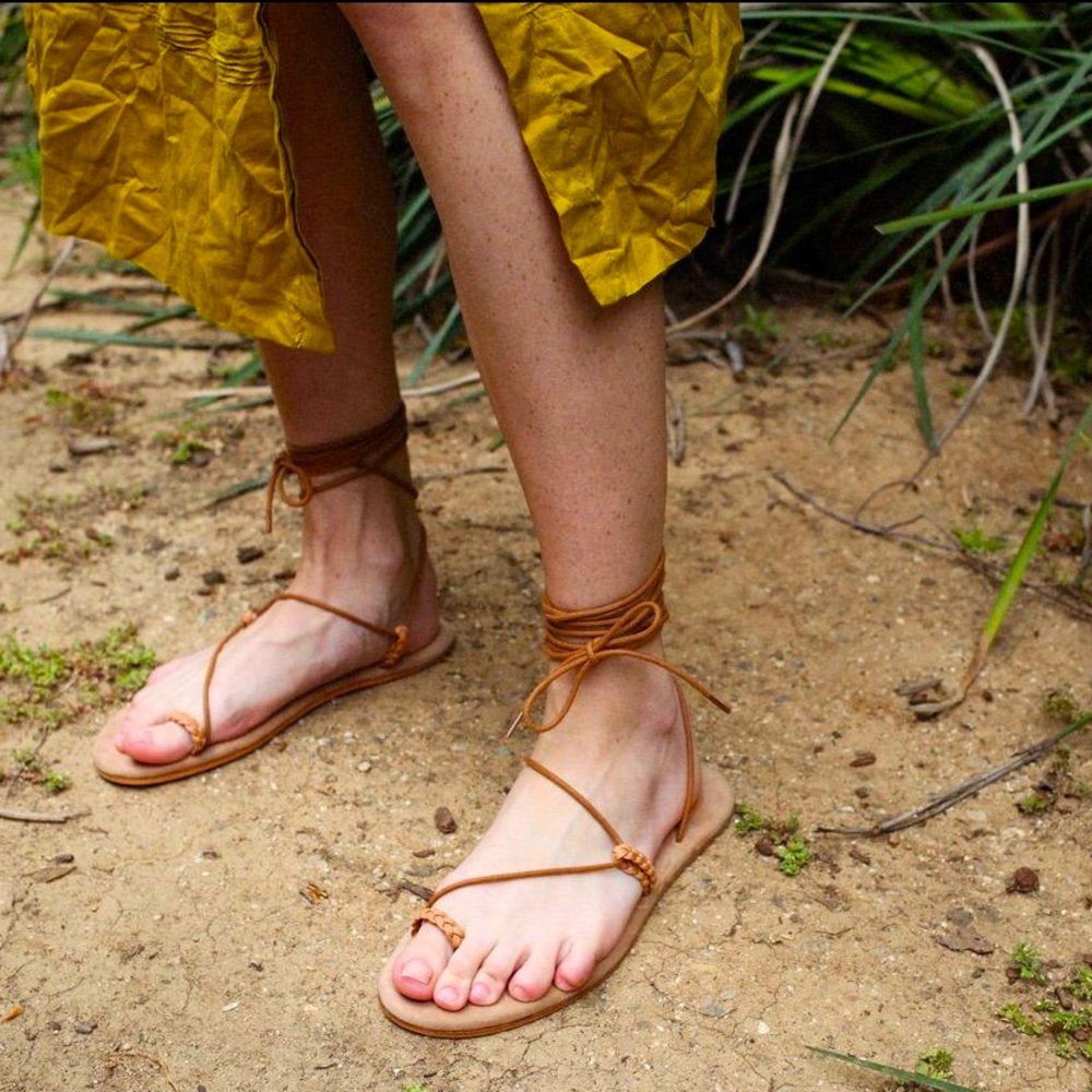 DÔEN Asymmetrical Gladiator Sandals